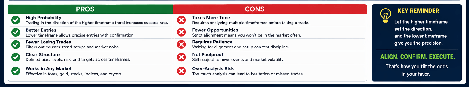 Multi-Timeframe Alignment Strategy pros